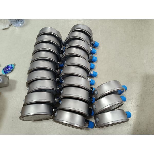 4-inch 100mm Liquid Filled Hydraulic Pressure Gauge with 0-2.5MPa/0-25kgf/cm² Range and Shock Resistant Design