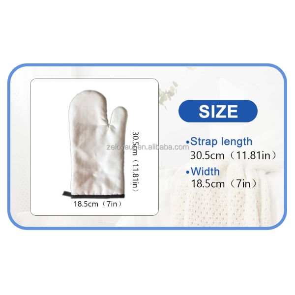 ZELOYAUT Sublimation Blanks Oven Gloves, Oven Mitts and Pot Holder Set for Sublimation, Home Using Sublimation Crafts