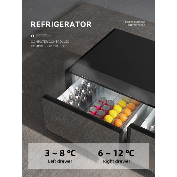 Living Room Furniture Modern Smart Refrigerator Sofa with Dual Speakers and USB Chargers
