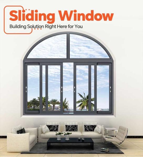 Black And White Sliding Windows With Frameless Glass For Minimalist Look