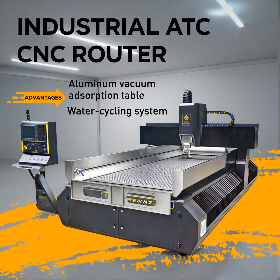Aluminum Insulation Materials Industrial ATC CNC Router with Water Cooling System