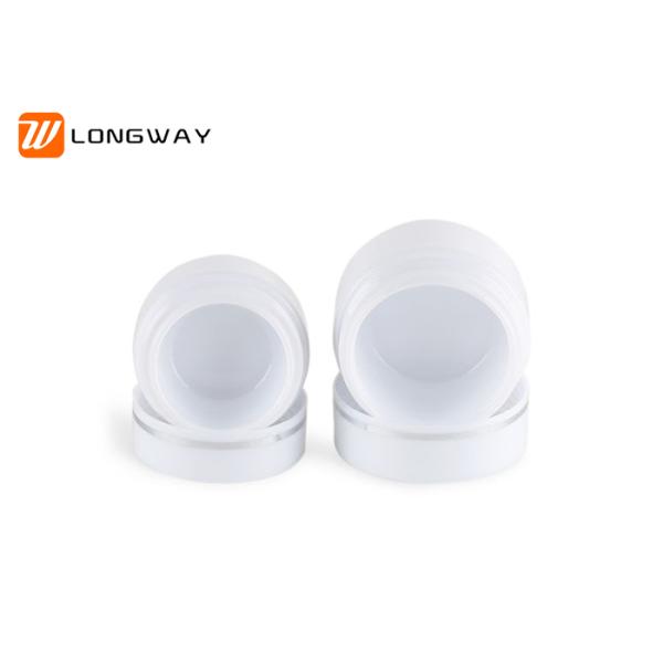 White Plastic Double Deck Cosmetic Sample Jars / Small Cream Jars 15g 30g