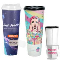 Impression personnalisée écologique jetable tasse de papier café boîte à voile surprise tasse de papier thé lait