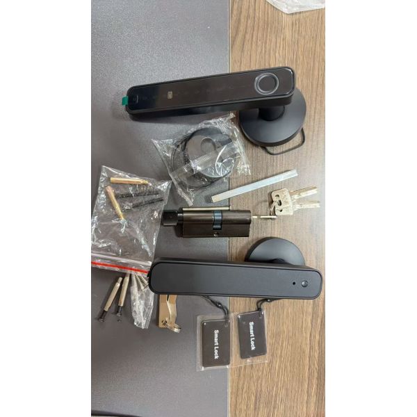 Qleung Smart Handle Lock S604N Fingerprint Password Card Key Unlocking Tuya Smart Home Lock