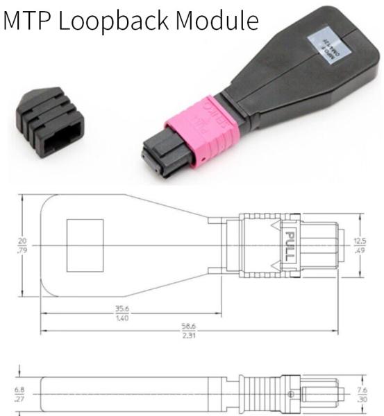 Module/câble de bouclage à fibre optique MTP OM4 à 12 fibres