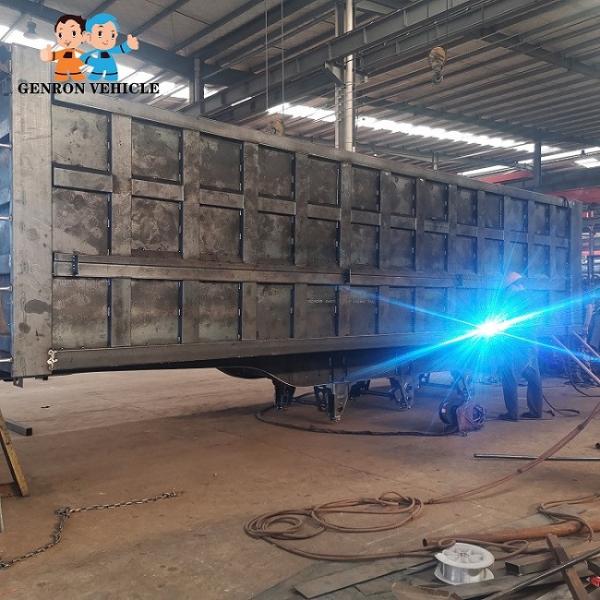 3 Axles 12.00R22.5 Semi Trailer Dump Truck Mechanical Suspension