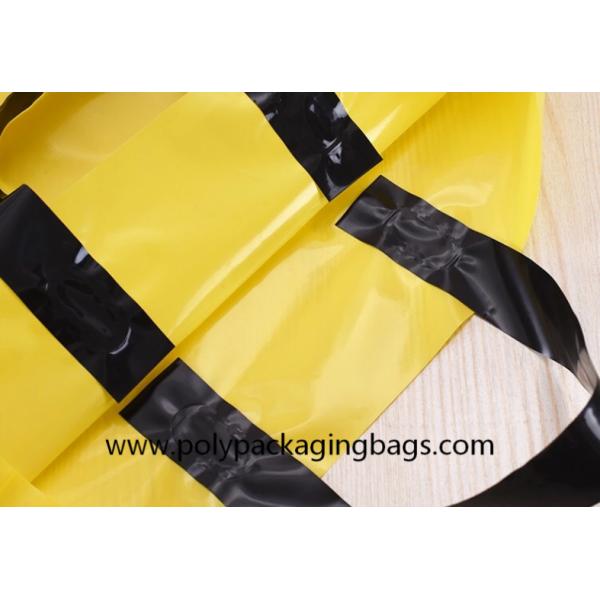 Thickness 0.1mm Yellow PE Die Cutting Hand Bags