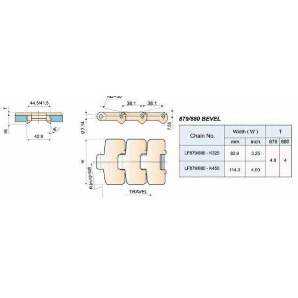 Plastic Flat Top Chain , type 820 , 821