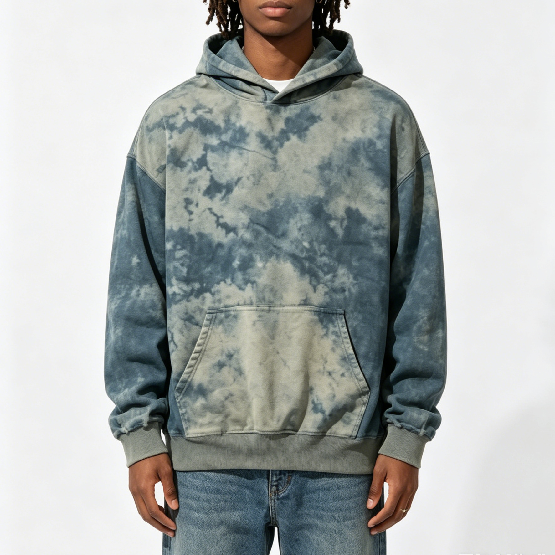 351GSM - 400GSM Stone Wash Hoodies V Neck Y2K Vintage Hoodie For Youth