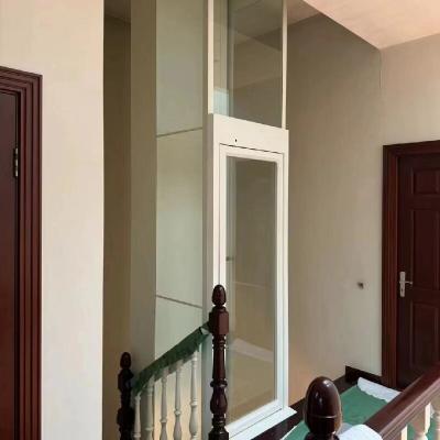 Elevador hidráulico sem buracos AC de fase única com portas automáticas e motor de 4,7 KW para 5Stop