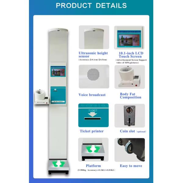 Scale for Weighing People Blood Pressure Height Weight Ultrasound Machine Body Analysis Scale