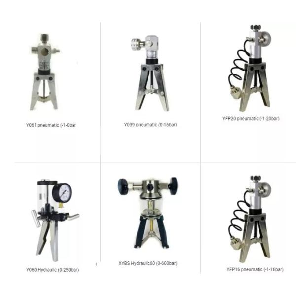 La presión arterial calibrada calibra el comparador hidráulico Voltagema de la bomba de agua de la mano