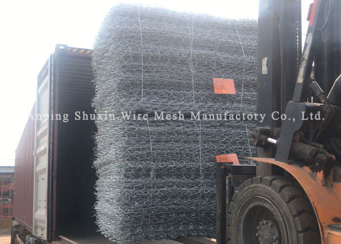 Шестиугольная коробка 2x1x1 m Gabion ячеистой сети железной проволоки предотвращает потерянные воду и почву