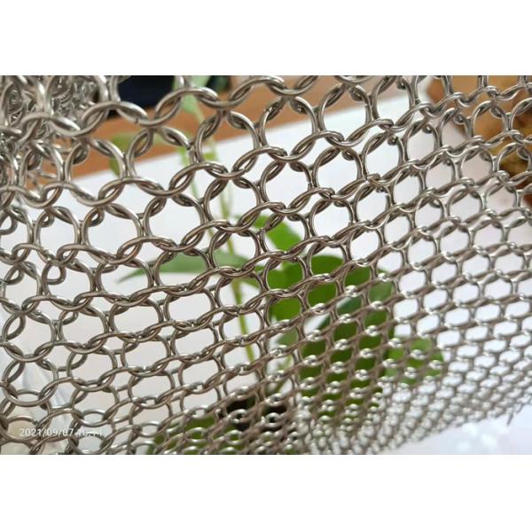 Fashion Interior Design Metal Ring Mesh Curtain By Hand Woven