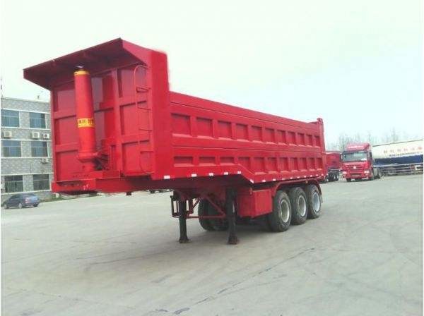 12.5m 3 Axles 40FT Second Hand Semi Trailers Low Flatbed Semi Trailer ISO Certification