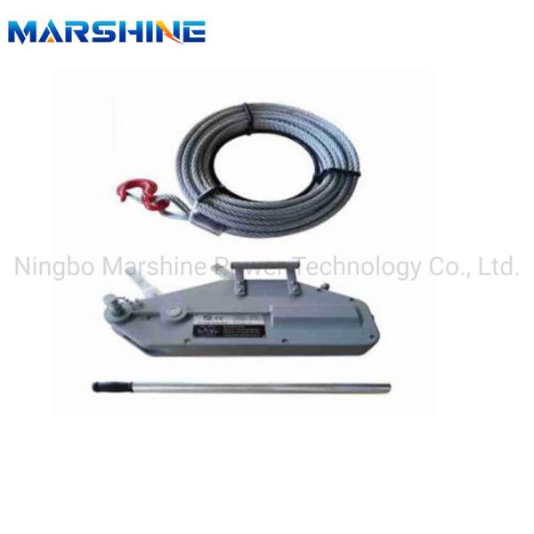 Small Portable Lift Hand Cranked Rope Snatch Block Tackle Tightener Double Pulley