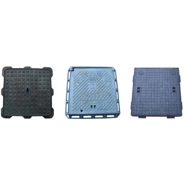 Couvercle de trou d'homme en fonte ductile à peinture en spray décorative haute ténacité, carré, classe E600 D400