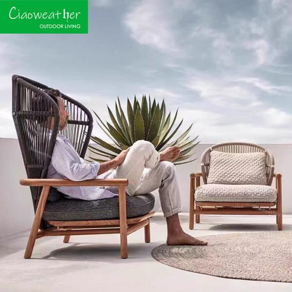 Patio into a Luxurious Retreat with Teakwood Frame and Water-Resistant Cushion Furniture