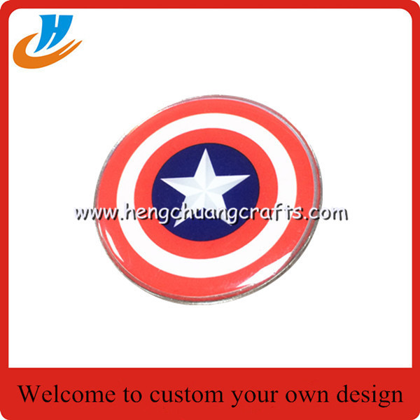 Captain America badge,US flag metal badge metal crafts custom