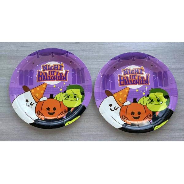 7inch Customizable Disposable Plates Colourful Party Plates for Birthday Party Tableware