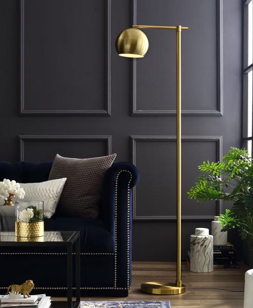 direct factory antique brass LED floor lamp eye protection work light office standing lamp hotel guest room light luxury