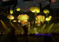 Decoración de globos de nubes inflables grandes con luces para escenario de conciertos o decoración de fiestas