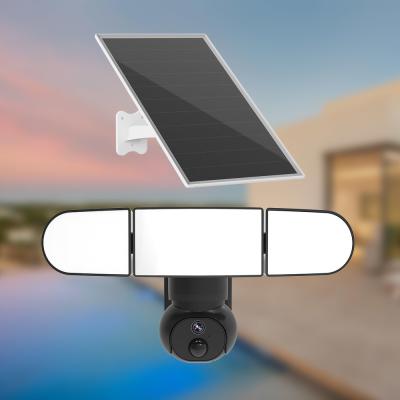 90db Siren Alarm Solar CCTV Camera 4MP Android IOS APP 2K Battery Powered