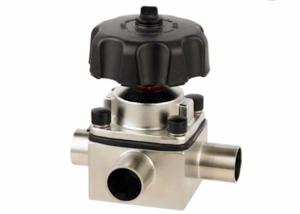 AISI 316L  3 Way Sanitary Diaphragm Valves 3/4'' To 3''  With Butt - Weld Ends