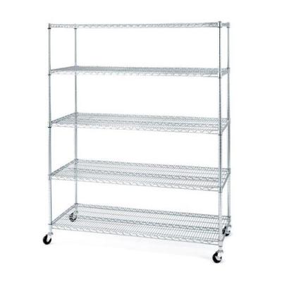 Shelving industrial móvel do fio do supermercado com 5 prateleiras 24 X 60 X 72