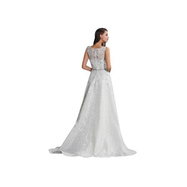 Boat Neck See Through Prom Party Dress / Big Net Ladies Evening Ball Gown Dresses