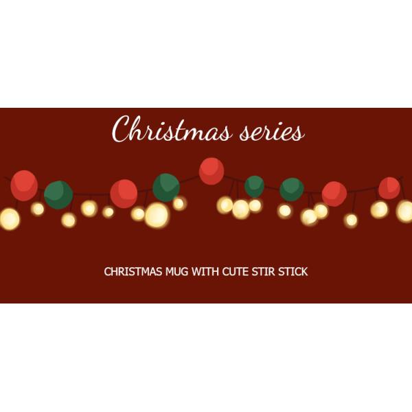 Christmas tree creative water sublimation cup ceramic mug coffee high-value couple sublimation cup