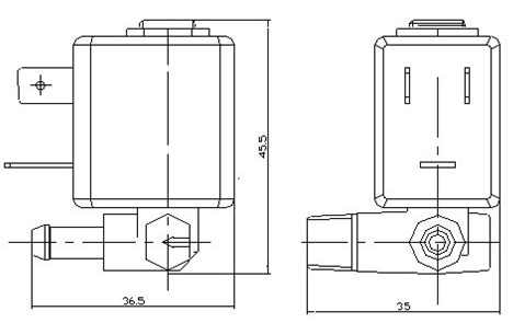 2/2 и 3/2 сразу действующих латунных клапанов соленоида 1.5mm G1/8» для создателя кофе