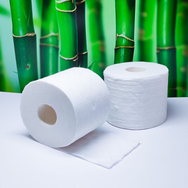 Customized Virgin Bamboo Pulp Plastic Wrapped White Color Soft Toilet Paper 2 Ply