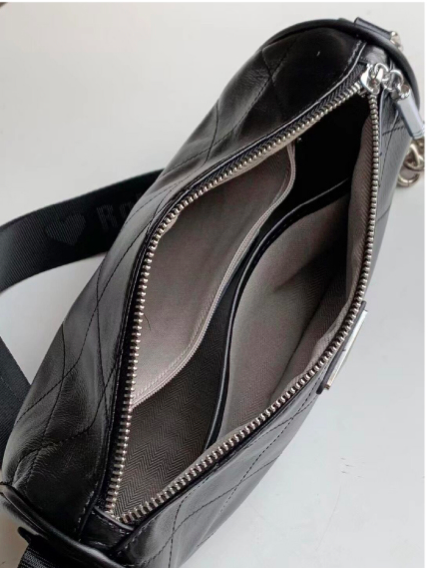 BSCI Black Chain Strap Shoulder Bag 26cm 5cm 13cm Rhombic