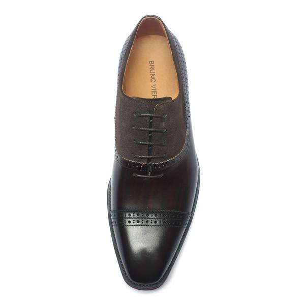 BRUNO VIERO Navy Lace Up Mens Leather Dress shoes