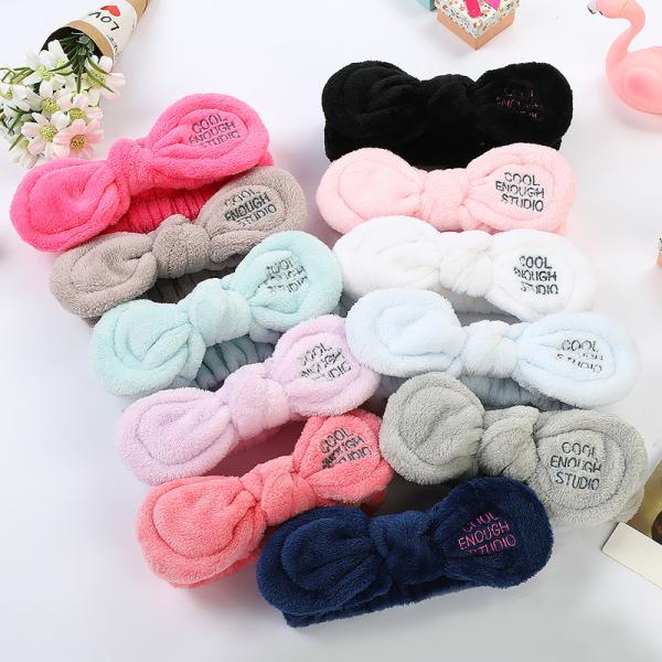 Adjustable Elastic Hair Band Ties Facial Makeup Headbands Facial Cosmetic Bow Knot