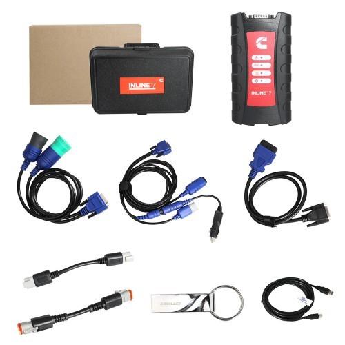 Cummins INLINE 7 dados resistentes de Reflash da ferramenta diagnóstica de adaptador de ligação de dados, leu & escreveu o ECU