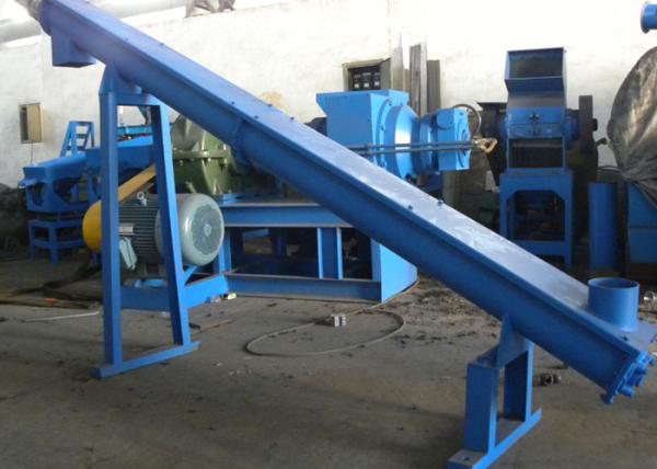 Durable Powder Screw Conveyor , Rotary Rubber Powder Conveyor For Tire Recycling