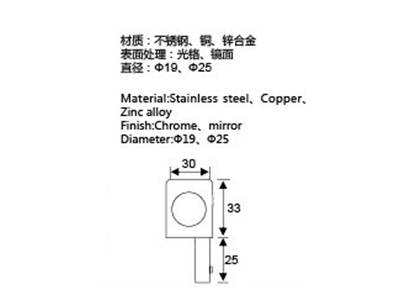 High Strength Clamp Square Frameless Door Glass Fitting For House Decoration