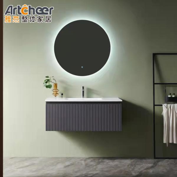 Нет крана Лакированная дверь панель Стол Организатор Шкаф для макияжа ванной