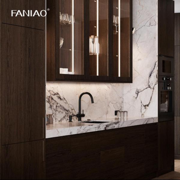 Smart Modern Style Customize Cabinet Melamine Kitchen Cabinet For Villa Project