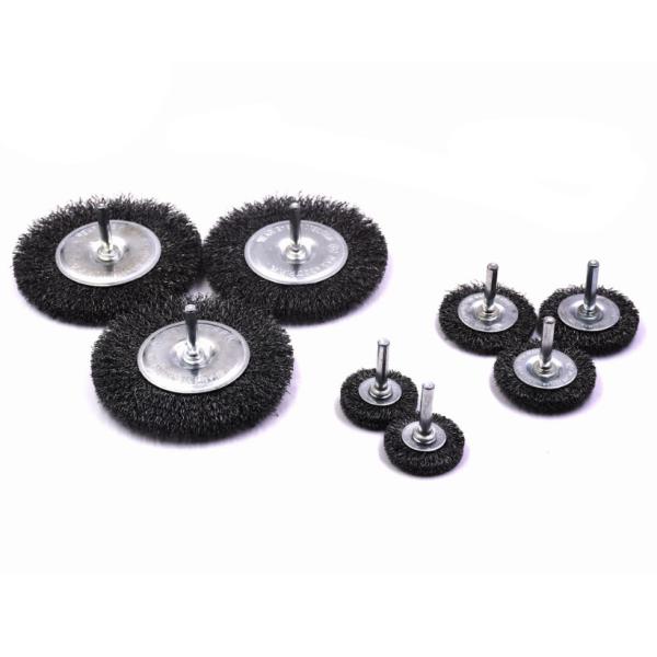 Щетка колеса волнистой проволки хвостовика наговора 1/4 дюймов грубая латунная