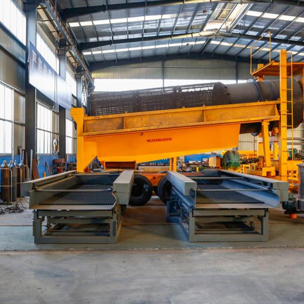 80 -100 Tph Compost Trommel Screen Gold Trommel Screen Diesel Generator