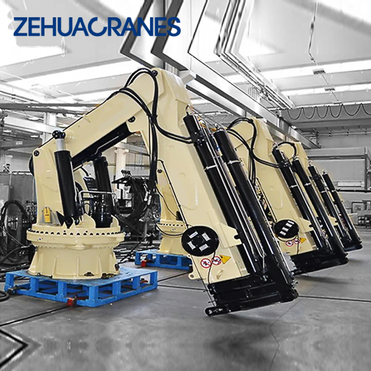 Zehua 2 Ton Hydraulic Marine Crane Mini Small Boat Deck Crane for Yacht Travel Lift & Construction