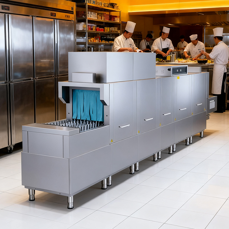 70° C Sanitizing Undercounter Dishwasher - Heavy-Duty Commercial Dishwasher for Hotels, Hospitals, Stainless Steel Industrial Dishwashing Machine