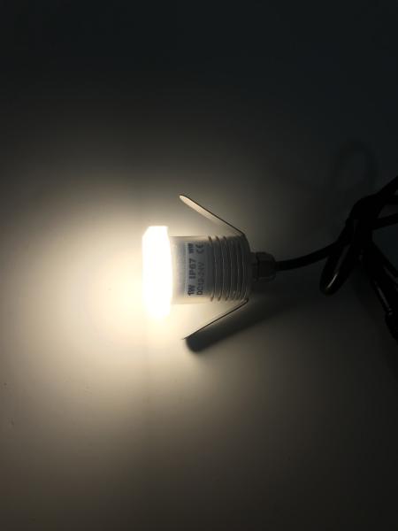 Luzes de esquina de luz de lua LED 1W IP67 Alumínio à prova d'água 12-24Vdc Luz de campo enterrada LED