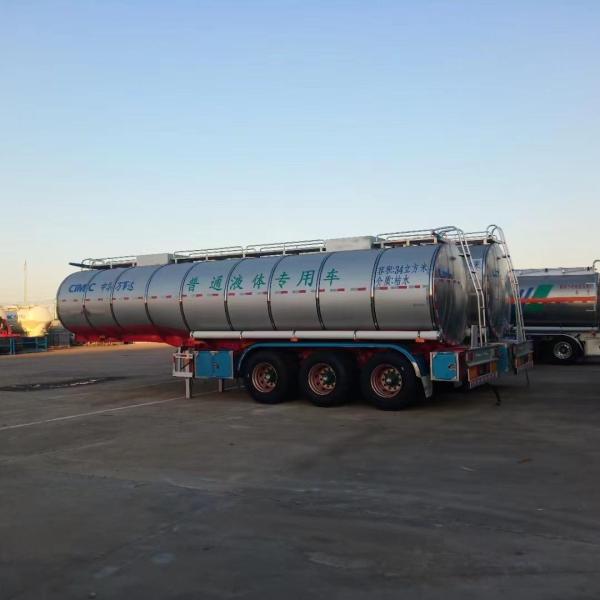 CIMC hierro de 3 ejes S30408 11450*2500*3900mm masa total 40T masa de borde 8200 uso EHA extremo del plato espesor 4,5mm tanque de líquido ordinario