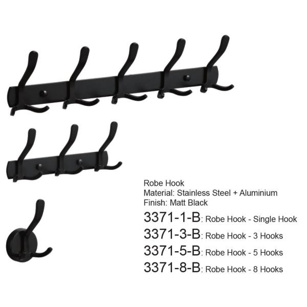 Aluminum Contemporary Stainless Steel Robe Hooks Hanger Multipurpose