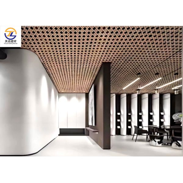 Simulated Woven Grid Perforated Aluminum Sheets – For Curtain Walls, Exterior Walls & Ceilings, Available in Various Hole Patterns!
