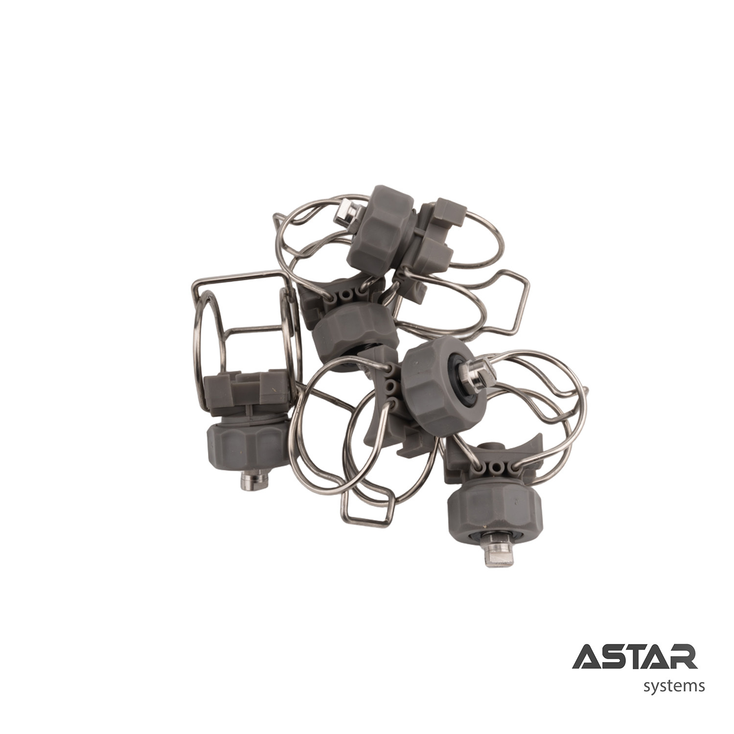 304 SS Double Clip-on Fan Spray Nozzle For Industrial Cleaning Plastic Snap Spray Head
